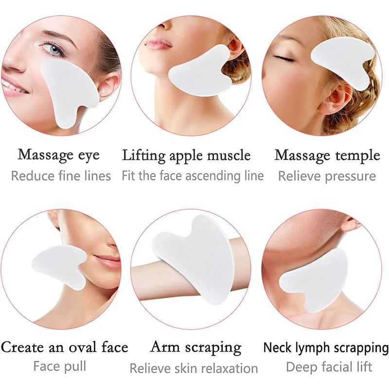 Natural Jade Roller Face Gua Sha Massager Face Roller liftting Anti-wrinkle Gua Sha Jade Stone Face Massager Beauty Skin Care
