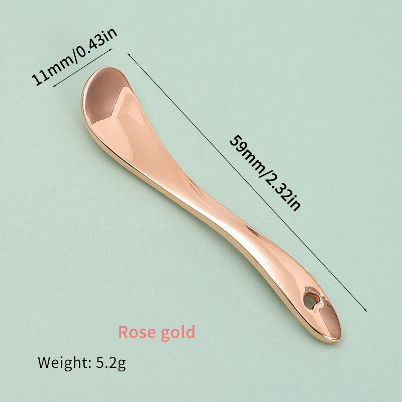 Makeup Beauty Spoons For Cream, Lotions, Moisturizer Metal Cosmetic Skincare Spatula, Mini Mask Facial Reusable Scoop,