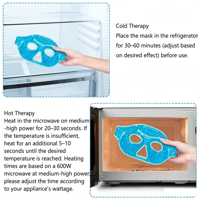 NEW Gel Beads Compress Ice Gel Eye Face Mask Reusable Cold and Hot Heat Sleeping Ice Pack Skin Care Tool Cooling Eye Mask 2026