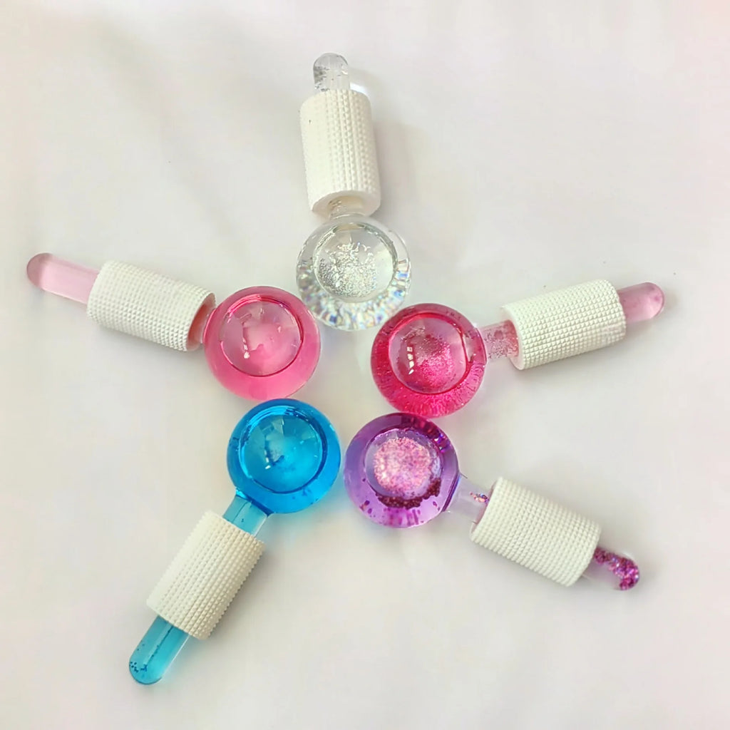 Hot and cold double compress massage facial spa beauty glass crystal ball beauty ice ball skin care tools gifts