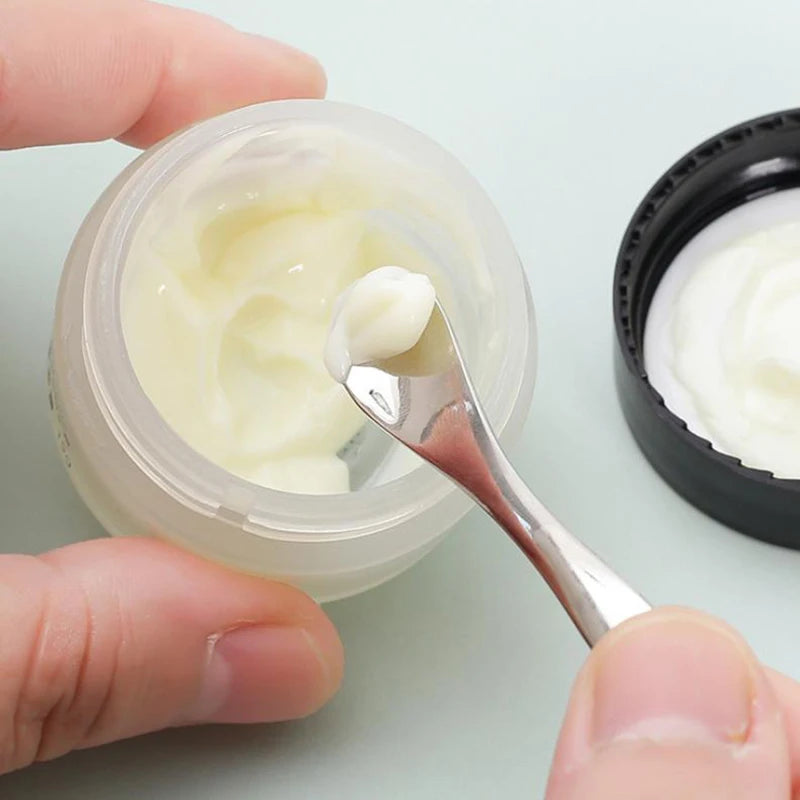 Makeup Beauty Spoons For Cream, Lotions, Moisturizer Metal Cosmetic Skincare Spatula, Mini Mask Facial Reusable Scoop,