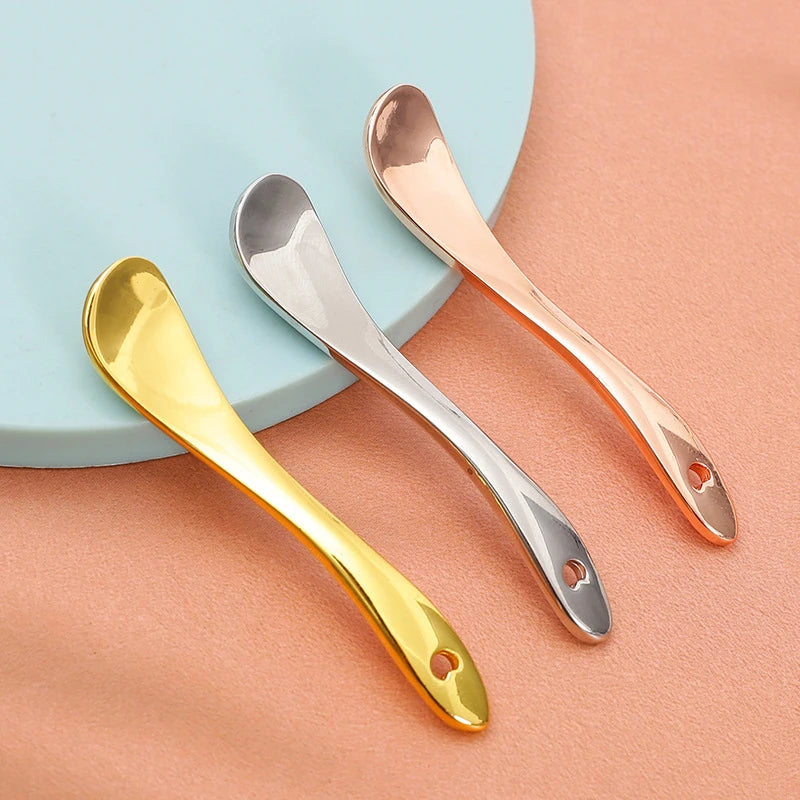 Makeup Beauty Spoons For Cream, Lotions, Moisturizer Metal Cosmetic Skincare Spatula, Mini Mask Facial Reusable Scoop,