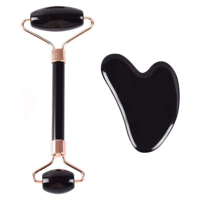 Natural Jade Roller Face Gua Sha Massager Face Roller liftting Anti-wrinkle Gua Sha Jade Stone Face Massager Beauty Skin Care