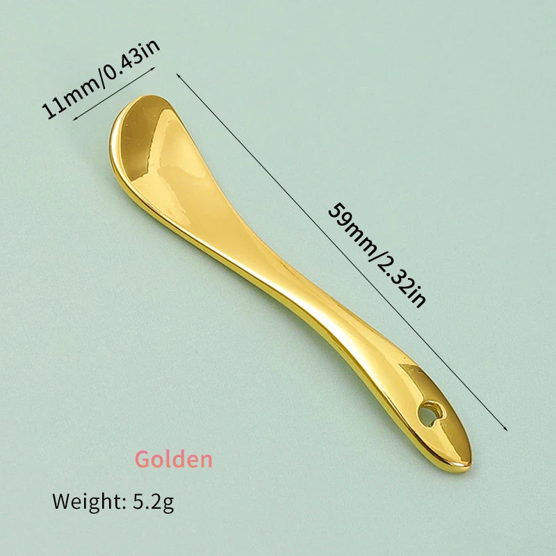 Makeup Beauty Spoons For Cream, Lotions, Moisturizer Metal Cosmetic Skincare Spatula, Mini Mask Facial Reusable Scoop,