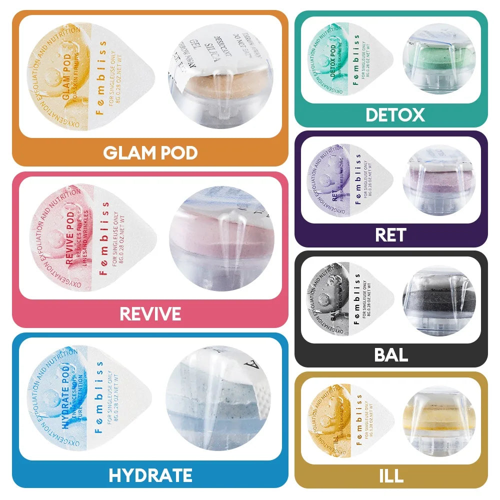 CO2 Pod Kit CO2 Pods For Bubble Facial Machine Facial Spa CO2 Capsule For Aqua Facial Beauty Machine CO2 Serum Gel Skin Care