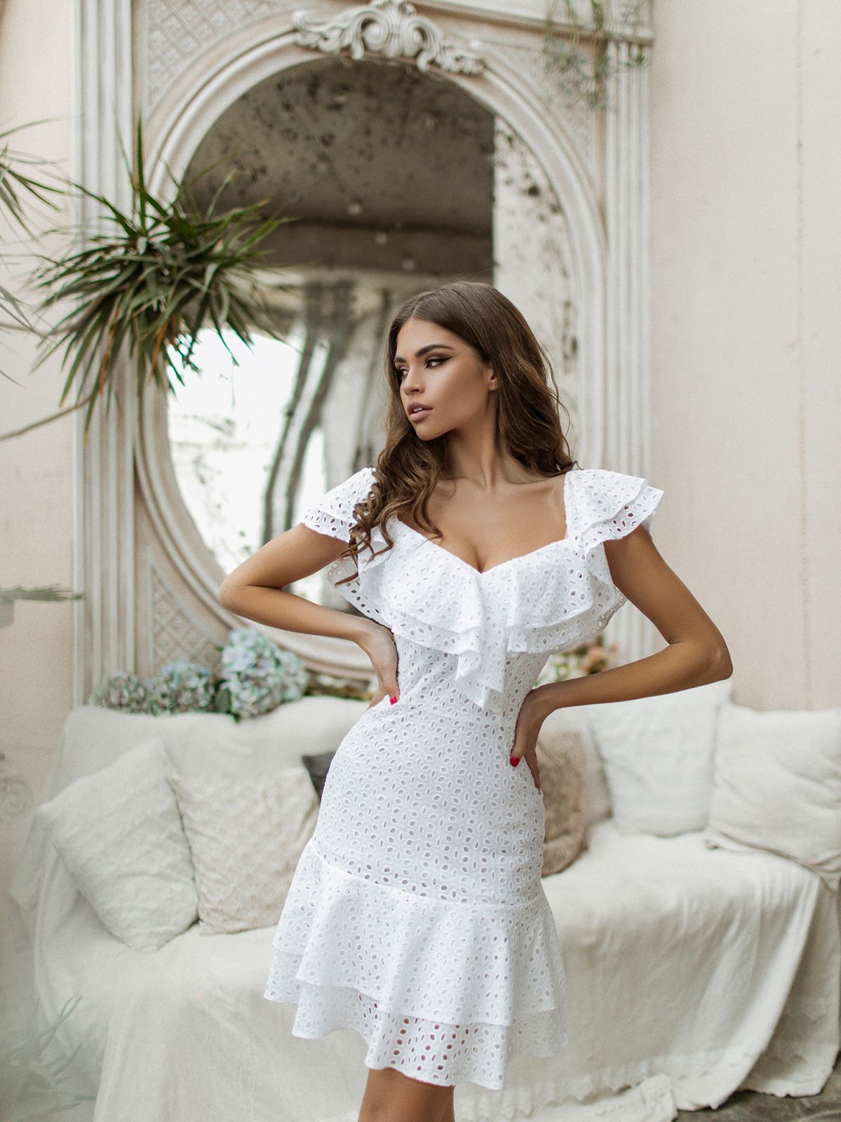 Lavender Off Shoulder Dress | Ruffle Mini | Petite XXS-M | GLOWSYOU-13