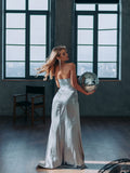 elegant asymmetric white dress