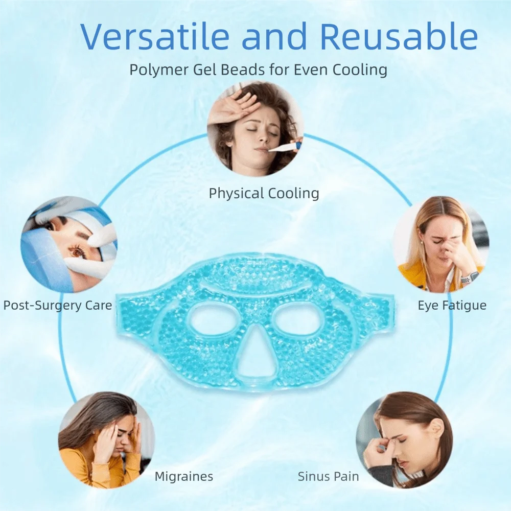 NEW Gel Beads Compress Ice Gel Eye Face Mask Reusable Cold and Hot Heat Sleeping Ice Pack Skin Care Tool Cooling Eye Mask 2026